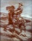 Lucid Lines Photography on Glass Print of Remington's “In From the Night Herd”, Culver City, CA