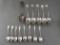 Lot of 14 Monogrammed Sterling Silver Soup & Tea Spoons: Wood & Hughes and W Garrington
