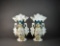 Pair of Antique German Porcelain Mantle Vases