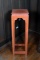 Vintage Red Chinese Chippendale Plant Stand