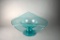 Large Blenko Teal/Azure Freeform Hand Blown Console Bowl
