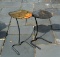 Weathered Wrought Metal Lily Pad Side Tables