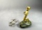Malcom Moran Gumps Brass Figure on Stone, Boy & Seagulls