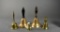 Lot of Five Brass Bells