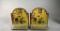 Pair of Hubley Cast Iron “Serenade Tonight” Cold Painted Bookends No. 233