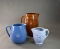 Lot of Three Vintage Collectible Earthenware Pitchers