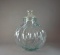 Large Italian Glass Pumpkin-Shaped Canister Apothecary Jar with Lid