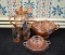 Lot of Pink Depression Glass