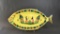 Quimper Soleil Yellow 24” Fish Platter, France
