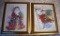 Pair of Santa / Father Christmas Prints, Framed
