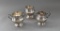 Poole Silver Co Sterling Silver Three-Piece Sugar & Creamer Set with Gadroon Border