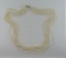 Vintage Multistrand Keshi Pearl 25” Necklace with 14K Gold Clasp