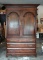 Chippendale Style Mahogany Linen Press Armoire, England