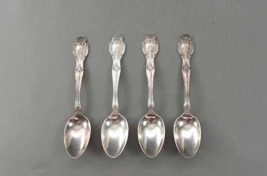 Tiffany & Co Sterling Silver “Richelieu” Four Monogrammed Spoons