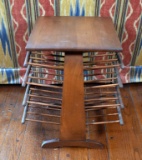 Vintage Cherry Library Magazine Rack Side Table
