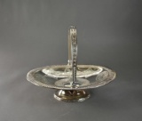 Vintage Silver Plated Oval Basket