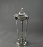 Egyptian Revival Silver Plated over Brass Incense Burner, India