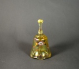 Fenton 50th Anniversary Marigold Carnival Glass Bell, Signed C. Smith