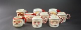 Lot of Nine Vintage Santa Mugs, Two by Howard Holt