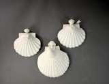 Three Margaret Furlong Madonna of the Cross Bisque Porcelain Ornaments