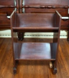 Vintage Rolling Library Book Cart