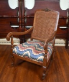 Vintage Caned Back Rocking Chair