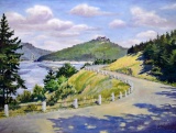 Severin (XX ) Coastal Highway Landscape 1943, Oil on Canvas, Signed Lower Right