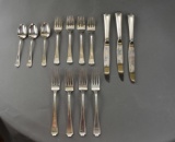 Gorham 14 Pieces “Fairfax” Sterling Silver Flatware