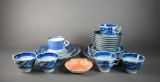 Collection of Mottehedah Witherthur Reproduction Dishes of Multiple Patterns (18 Pieces)