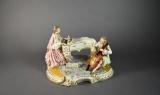Antique Capidomonte Porcelain Music Makers Figurine, Italy