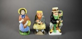 Three Wood & Sons Charles Dickens Toby Jugs: Scrooge, Bob Cratchit with Tiny Tim & Little Nell
