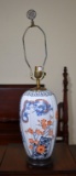 Chinoiserie Dragon Motif Porcelain Table Lamp