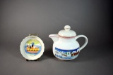 Villeroy & Boch “Naif Christmas” Porcelain Teapot & “Naif” Noah's Ark Mini Quiche Pan