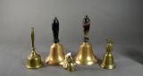 Lot of Five Brass Bells