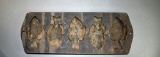 Old Lodge Cast Iron Fish Mold Pan 5PP2 for Cornbread / Muffins