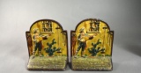 Pair of Hubley Cast Iron “Serenade Tonight” Cold Painted Bookends No. 233