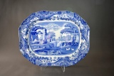 Spode “Italian” 15” Blue & White Oval Platter