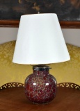Vintage Art Glass Globe Lamp