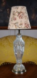 Vintage Pressed Glass Vasiform Lamp