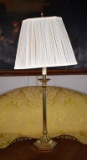 Polished Brass Candlestick Lamp