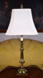 Virginia Metalcrafters Brass Candlestick Lamp
