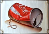 Lot of 3 Vintage Posters: Coca-Cola, Nike Iceman & Ronald Reagan “Bedtime for Brezhnev”