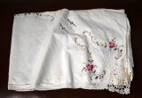 Embroidered Linen Tablecloth