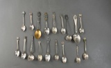 18 Sterling Silver Collector Spoons