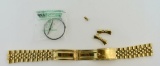 14K Gold Rolex Mens Watch Bracelet and Rolex Watch Crystal