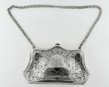 Vintage Silver Change Purse with Chain Handle