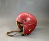 Antique Leather Hard Shell Top Child's Football Helmet, Ca. 1930S