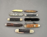 Lot of Nine Vintage Pocket Knives: Camco, Remington (Boy Scout), Hartkopf, Buck, & Other