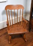 Vintage Nichols and Stone Child's Windsor Style Rocking Chair, Gardner MA