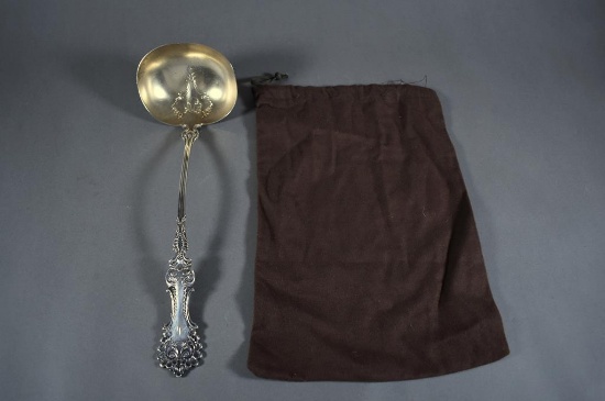 An Antique Whiting “Pompadour” Sterling Silver Punch Ladle